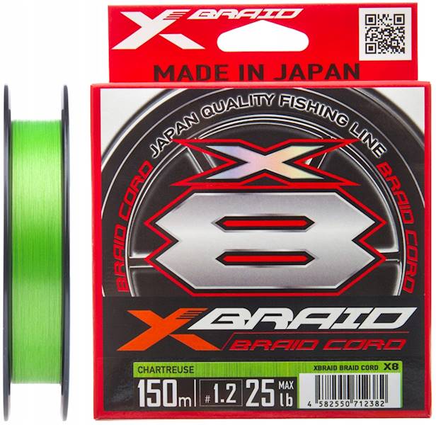 YGK X-Braid Braid Cord X8 150m #1.0/0.165mm 20lb