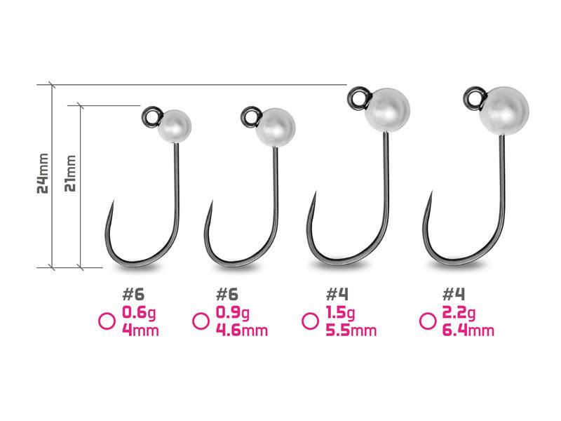 Główka wolframowa Delphin T-AREA BL 0,6g 5 szt