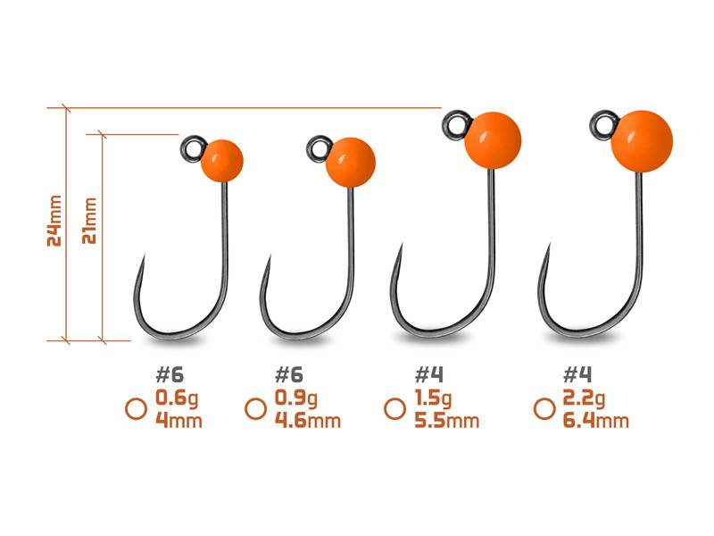 Główka wolframowa Delphin T-AREA BL 1,5g 5 szt