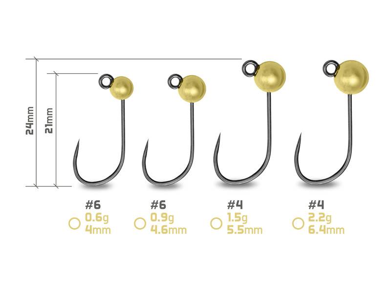 Główka wolframowa Delphin T-AREA BL 0,6g 5 szt