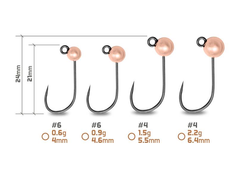 Główka wolframowa Delphin T-AREA BL 0,6g 5 szt