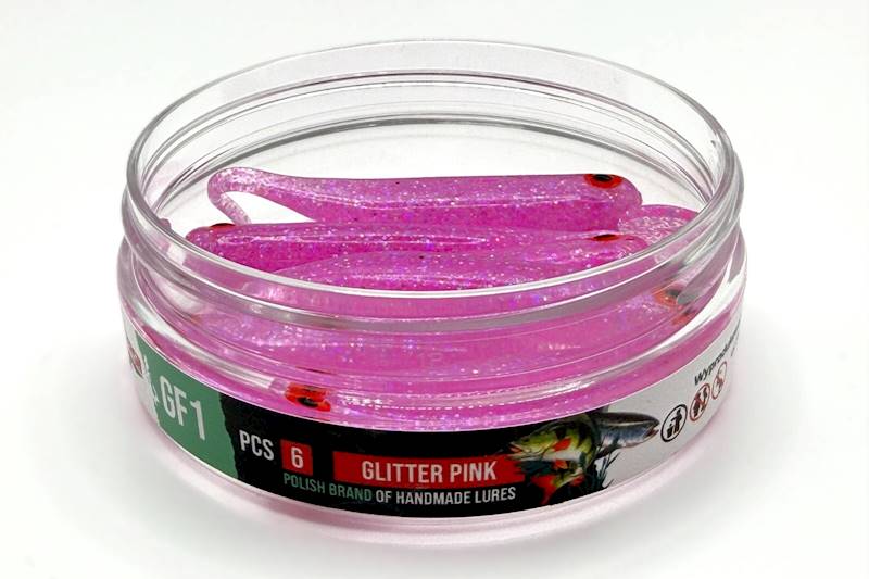 GF1 7cm glitter pink 6 szt.