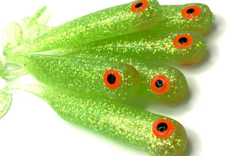 GF1 7cm glitter light green 6 szt.