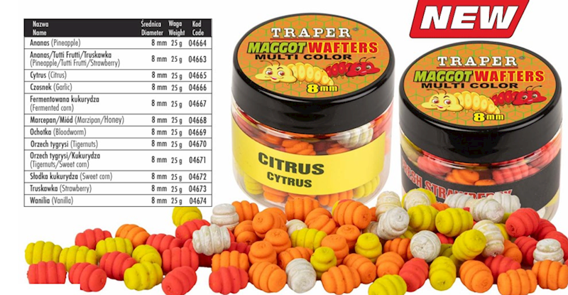 TRAPER-MF WAFTERS MAGGOT 8mm/25g TRUSKAWKA/KREM 