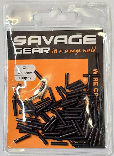 SG WIRE BLACK CRIMPS XL 1,6MM 100SZT