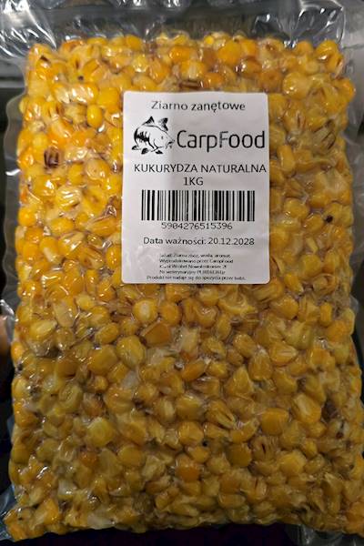 KUKURYDZA NATURALNA CarpFood gotowa 1kg