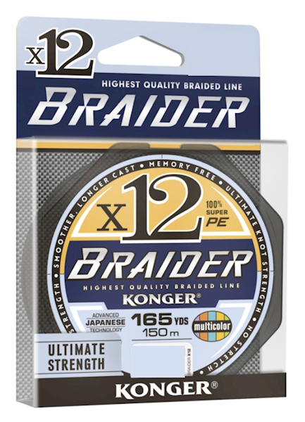 PLECIONKA BRAIDER X12 MULTICOLOR 0,16/150 KONGER
