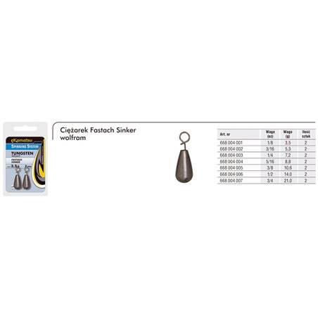 Ciężarki Wolframowe Fastach Sinker 8,8g 5/16oz. Op