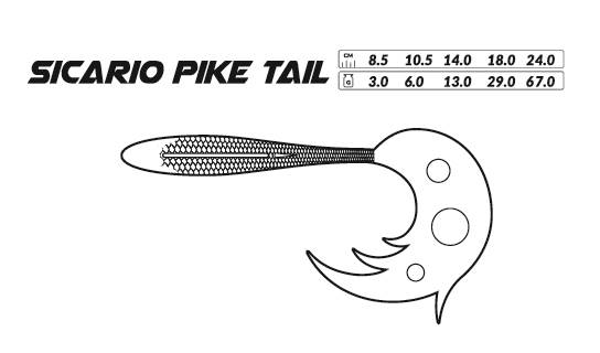 PRZYNĘTA - SICARIO PIKE TAIL 10.5cm/PIKE 1SZT