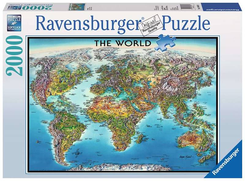 Puzzle Ravensburger 2000el Mapa Świata 