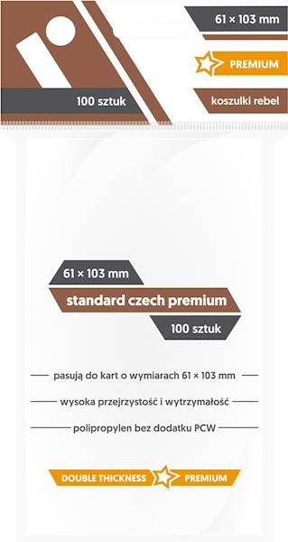 Koszulki Rebel 61x103 Czech Premium 100 szt.