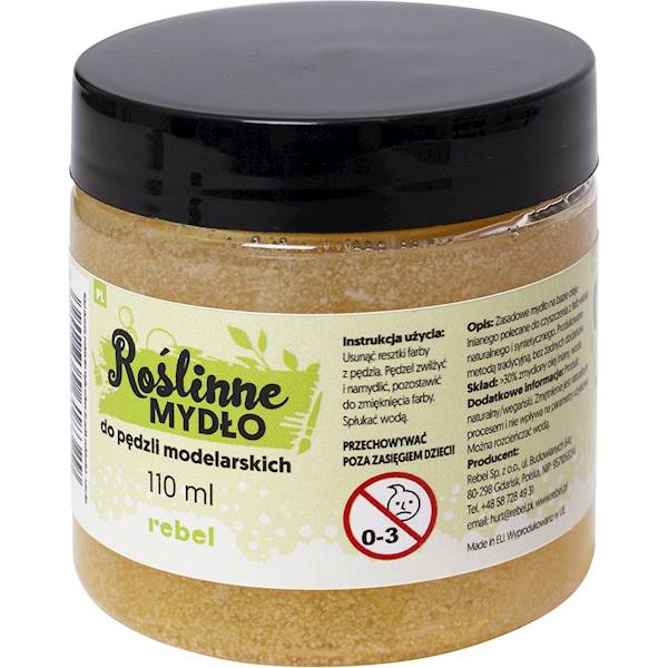 Rebel Roślinne mydło do pędzli modelarskich 110ml