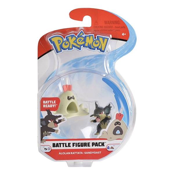 Pokemon Battle Figure 2-pack Rattata & Sandygast