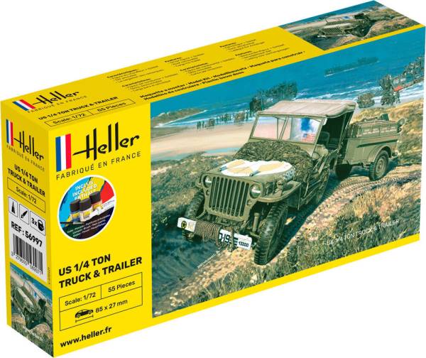 Model Starter Set- Jeep Willys z przyczepką