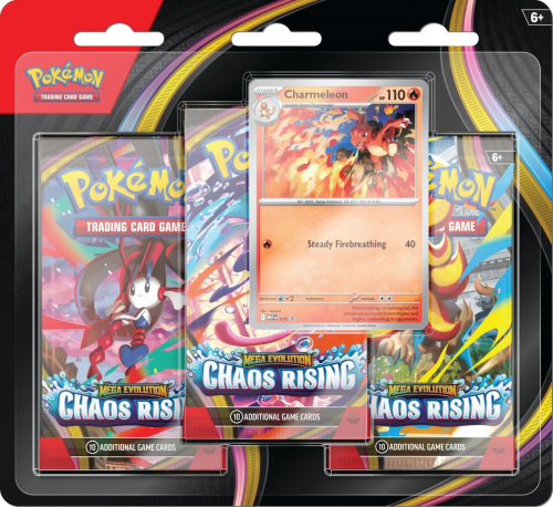 PTCG Mega Evolution Chaos Rising 3-Pack Blister