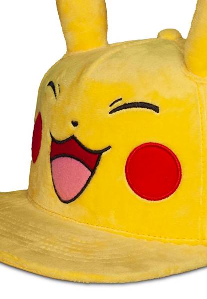 Czapka Pokemon Plush Snapback Happy Pikachu