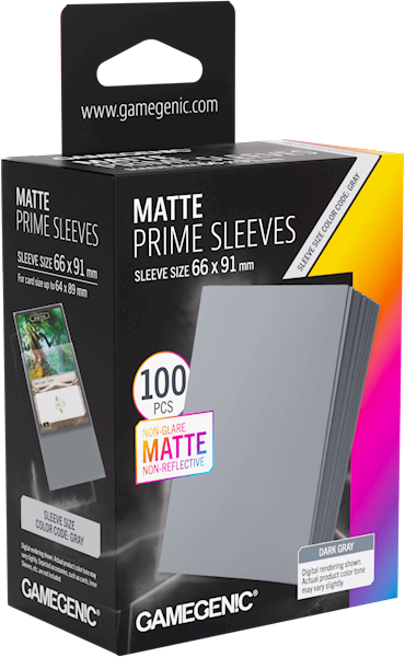 Koszulki Gamegenic Matte Prime Sleeves Dark Gray