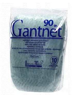 Myjka do ciała nasączona mydłem Gantnet 