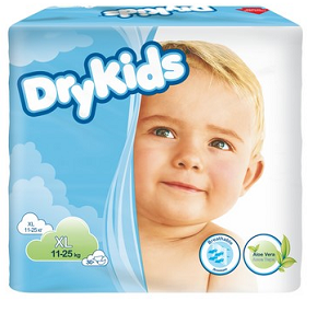 Tena Dry Kids XL 11-25 kg A30 Pieluchy na rzepy