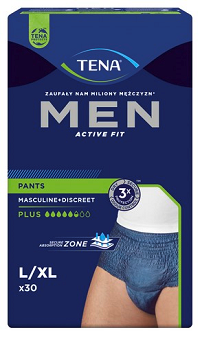 Tena Men Pants Plus Blue L/XL