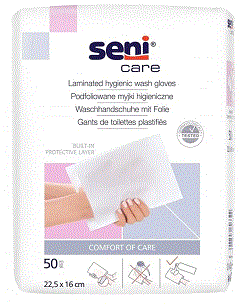 Podfoliowane myjki higieczne Seni Care 