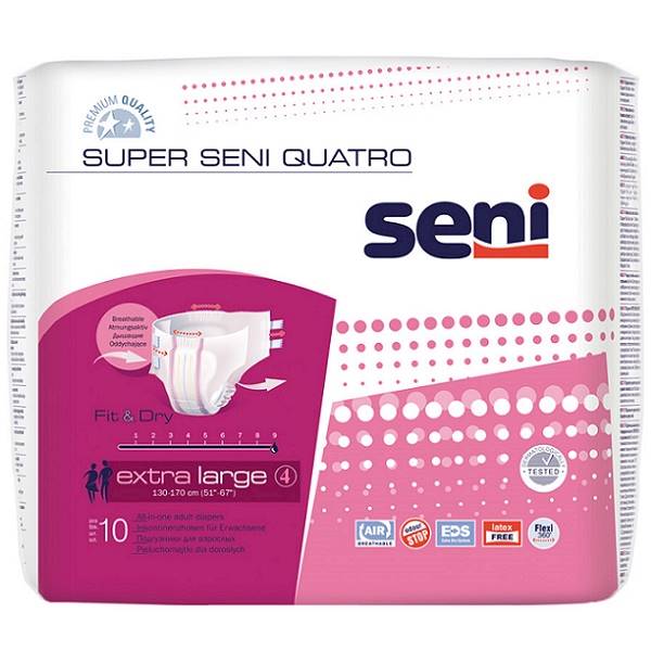 Super Seni Quatro XL A10 Pieluchy na rzepy