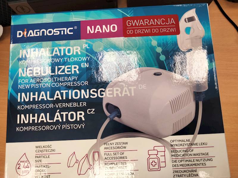 Inhalator Kompresowy Tłokowy DIAGNOSTIC NANO