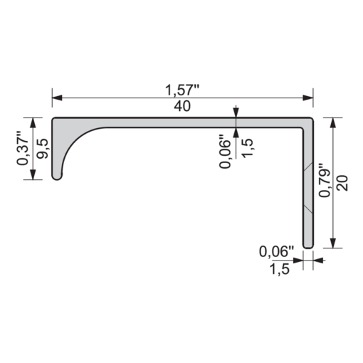 Uchwyt ZOBAL U-9/40 C-0