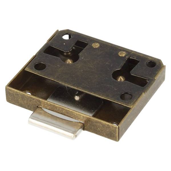 Zamek puszkowy SISO 2110 30 mm nakładany brąz
