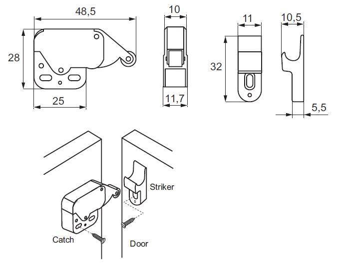 ZATRZASK MINI LATCH  (B-15)
