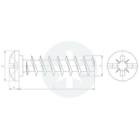 Wkręt euro-combi 6,3x16mm