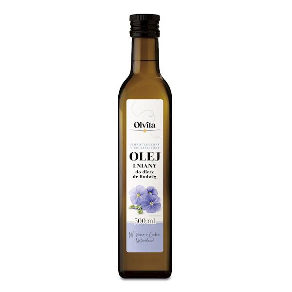 Olej lniany z-tł dieta dr Budwig 500ml