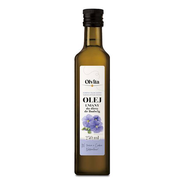 Olej lniany z-tł dieta dr Budwig 250ml
