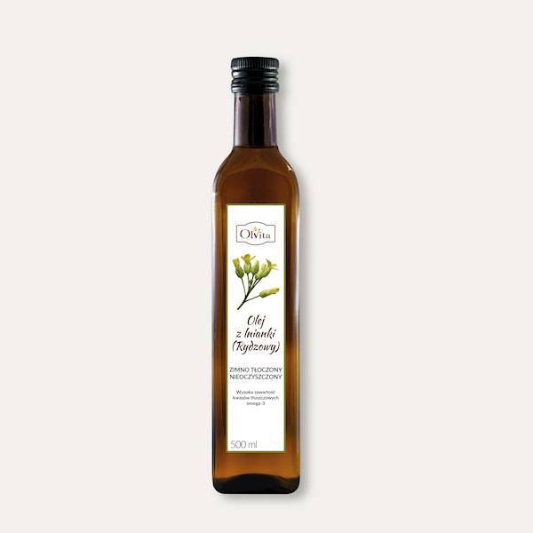 Olej z lnianki (rydzowy) z-tł 500ml 20.08.2026