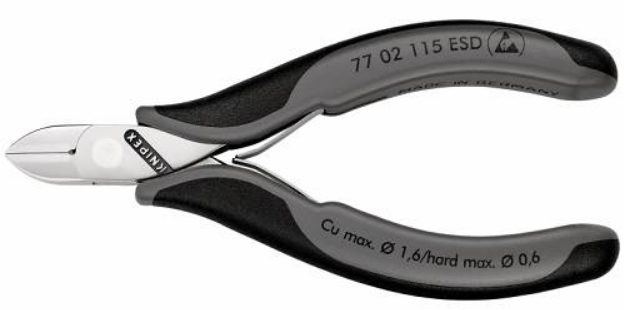 KNIPEX: SZCZYPCE TNĄCE BOCZNE 115MM 77 02 115 ESD
