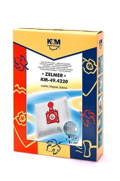 Worki K&M 49.4220 Zelmer 4 szt. + filtr