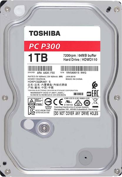 Toshiba P300 1TB bulk [3,5" | 1TB | SATA600 |