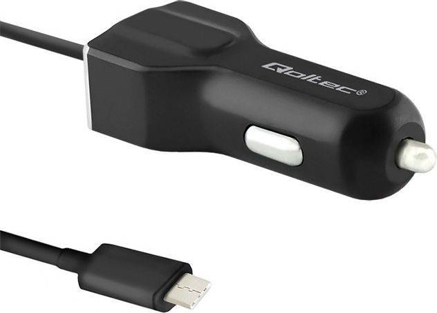 Qoltec Ładowarka samochod 12-24V 3.4A kabel USB-C 