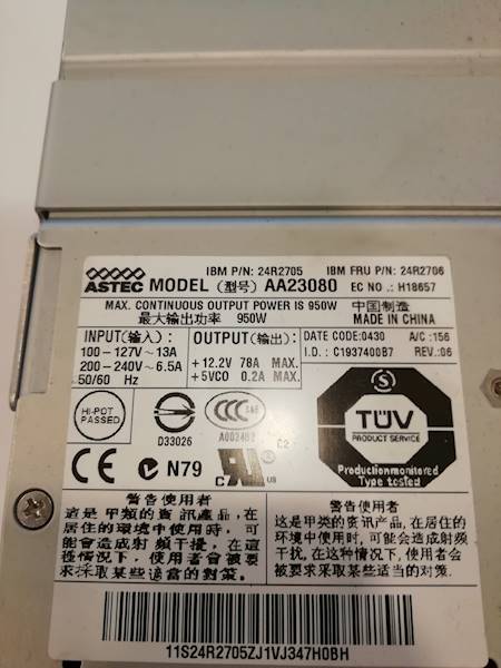 Zasilacz serwerowy IBM 24R2706