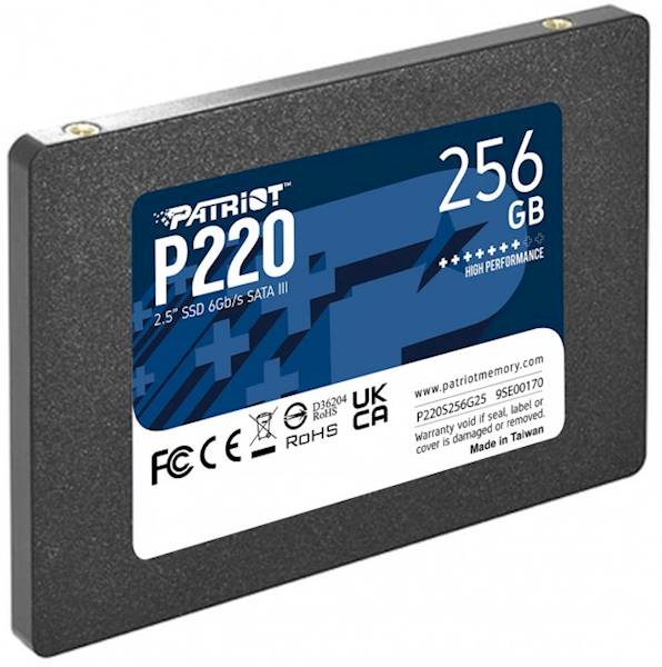 Patriot P220 256GB [2,5" | SSD | 550/490 MB/s |