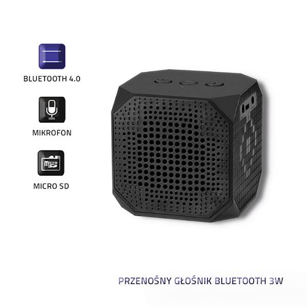50158 Qoltec Przenośny głośnik Bluetooth 3W | Doub