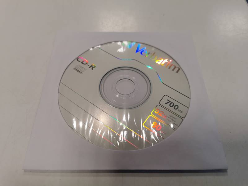 CD-R Verbatim 52x w kopercie z okienkiem