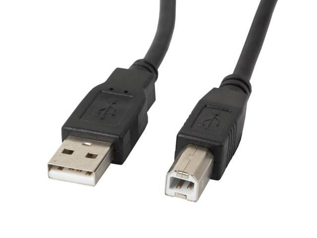 KABEL USB-A(M)->USB-B(M) 2.0 1.8M CZARNY LANBERG