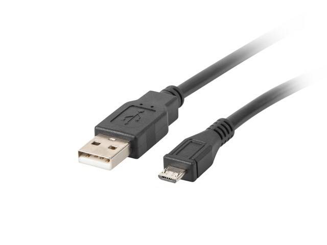 Lanberg Micro USB 1m Czarny CA-USBM-10CC-0010-BK