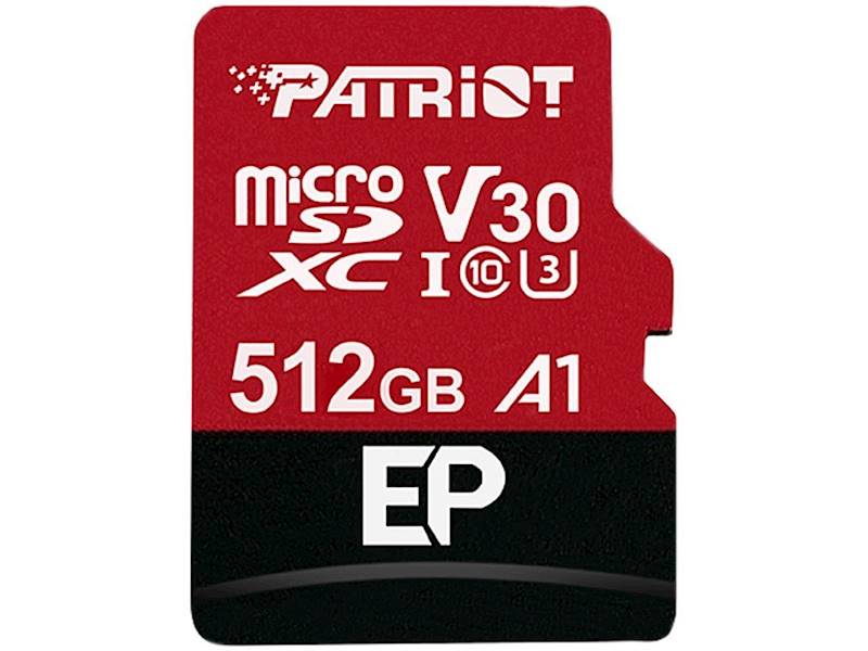 PATRIOT EP PRO micro SDXC 512GB A1 V30 U3 CL10+Ada
