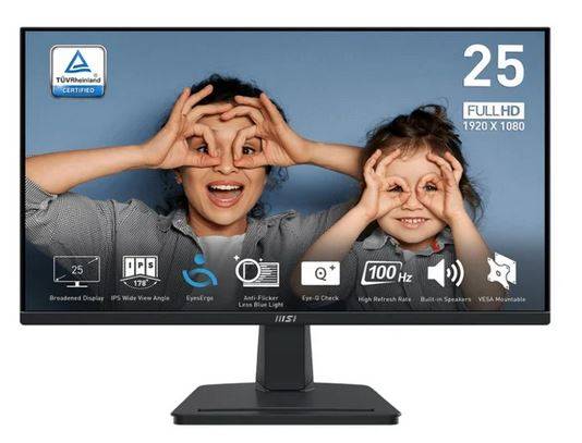 Monitor MSI Pro MP251 24.5" 1920x1080px IPS 100Hz