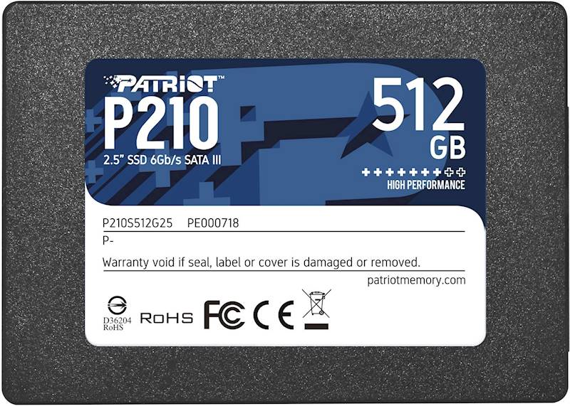 Patriot P210 512GB [2,5" | SSD | 520/430 MB/s | 7m