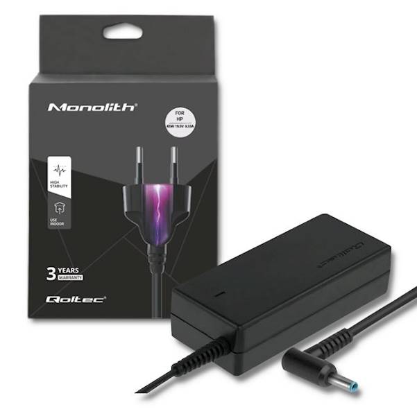 Qoltec Zasilacz do laptopa HP 65W | 19.5V | 3.33A