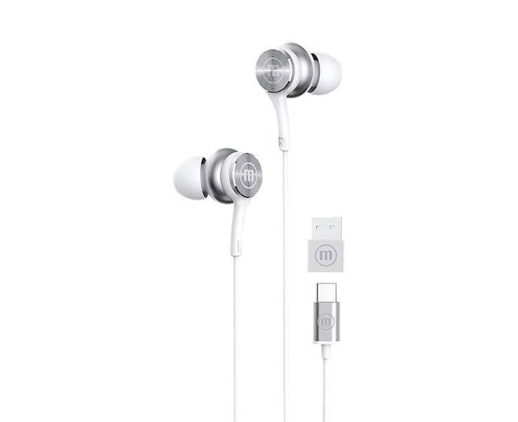 MAXELL XC1 Słuchawki przewodowe USB-C białe