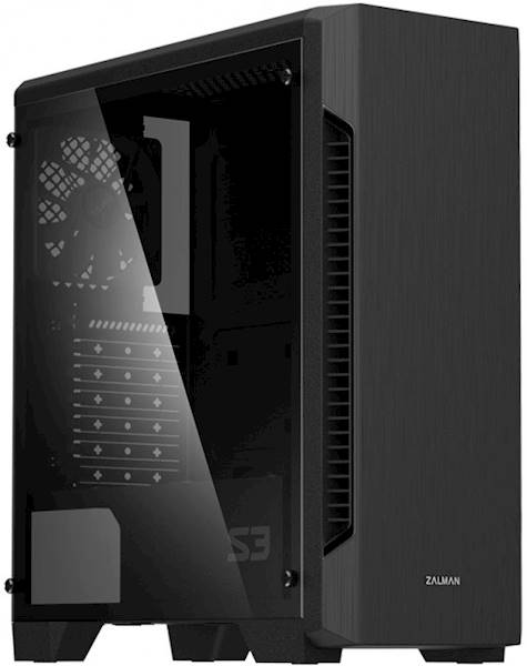 Zalman S3 TG ATX Mid Tower PC Case TG fan x3